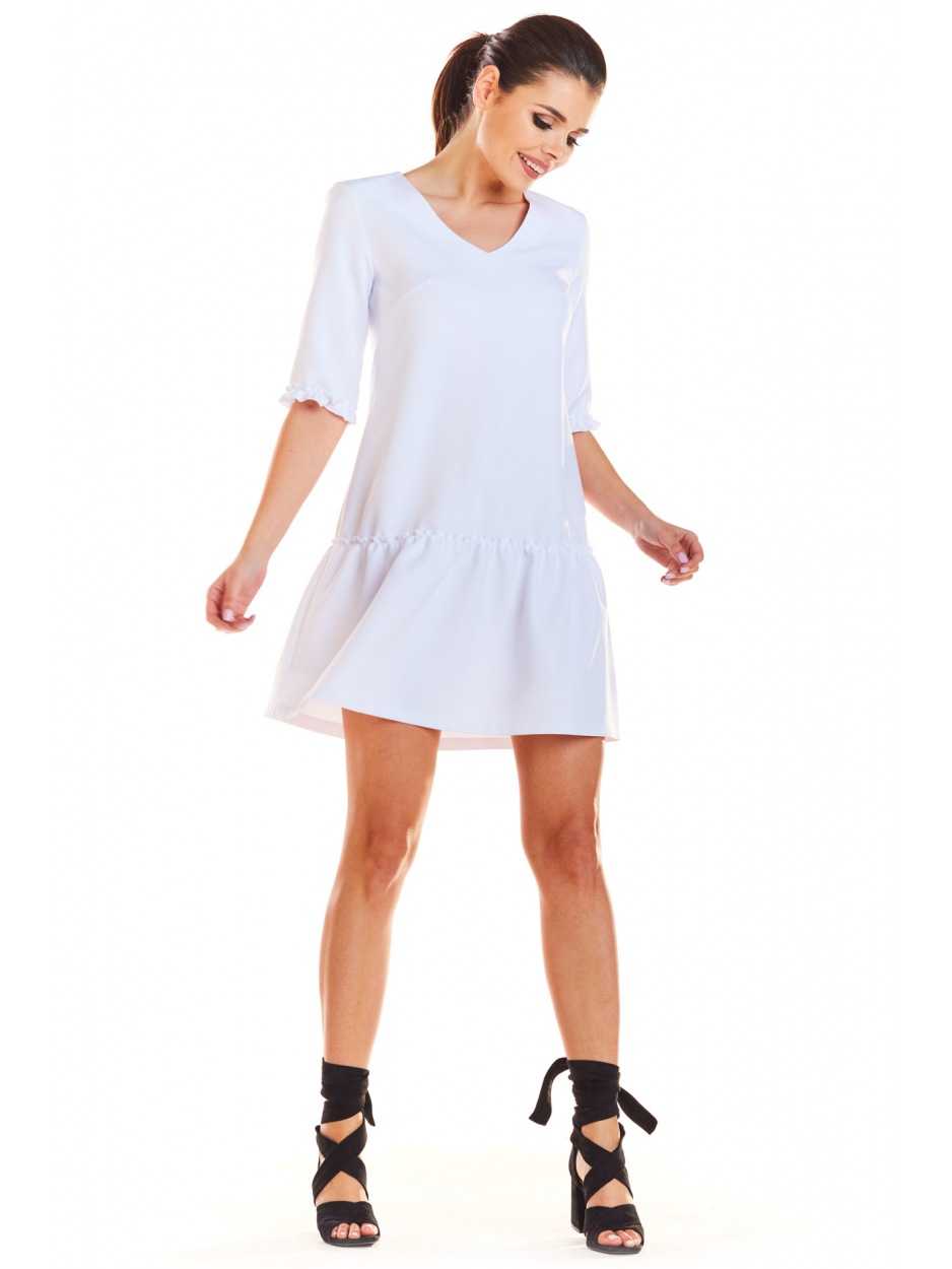 Sukienka M199 - Kolor/wzór: Biały - dół