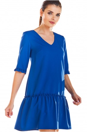 Sukienka M199 - Kolor/wzór: Niebieski
