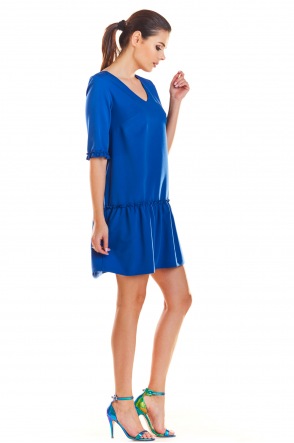 Sukienka M199 - Kolor/wzór: Niebieski