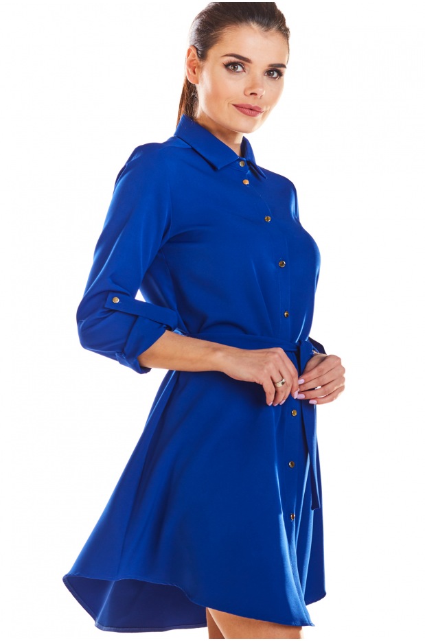 Sukienka M200 - Kolor/wzór: Niebieski - tył