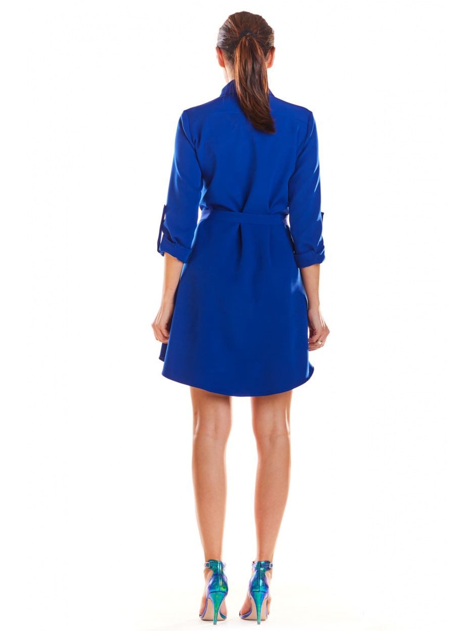 Sukienka M200 - Kolor/wzór: Niebieski - przód