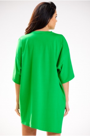 Sukienka M252 - Kolor/wzór: Zielony