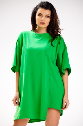 Sukienka M252 - Kolor/wzór: Zielony