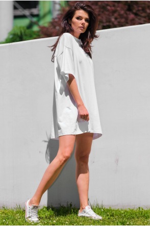 Sukienka M255 - Kolor/wzór: Biały
