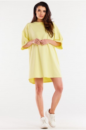 Sukienka M255 - Kolor/wzór: Żółty