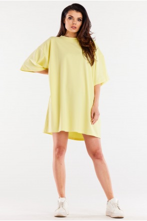 Sukienka M255 - Kolor/wzór: Żółty