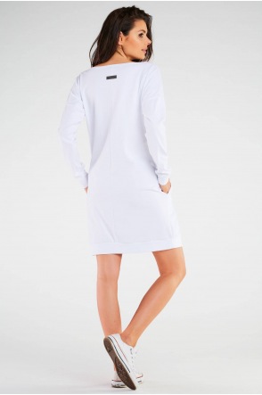 Sukienka M257 - Kolor/wzór: Biały