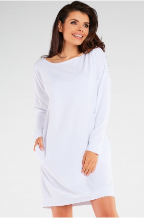 Sukienka M257 - Kolor/wzór: Biały