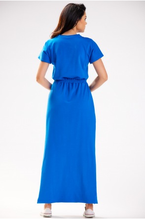 Sukienka M290 - Kolor/wzór: Niebieski