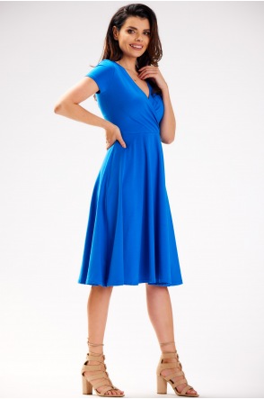Sukienka M292 - Kolor/wzór: Niebieski