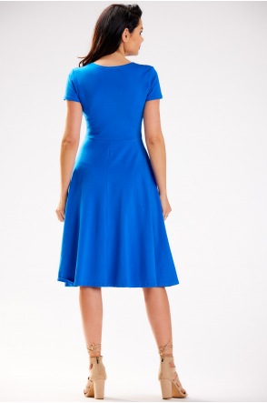 Sukienka M292 - Kolor/wzór: Niebieski