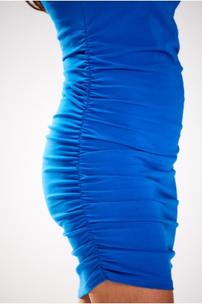 Sukienka M294 - Kolor/wzór: Niebieski
