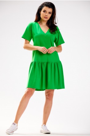 Sukienka M295 - Kolor/wzór: Zielony