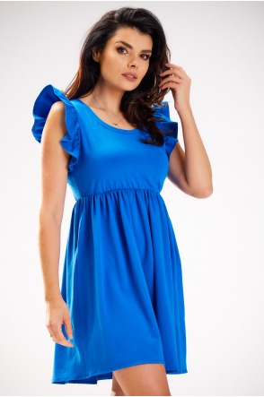 Sukienka M297 - Kolor/wzór: Niebieski
