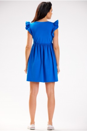 Sukienka M297 - Kolor/wzór: Niebieski