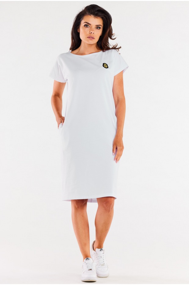 Sukienka M301 - Kolor/wzór: Biały