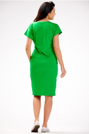 Sukienka M302 - Kolor/wzór: Zielony