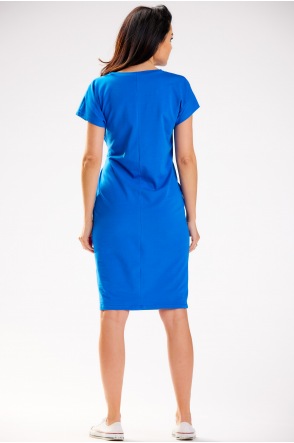 Sukienka M302 - Kolor/wzór: Niebieski
