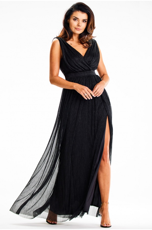 Sukienka A625 - Kolor/wzór: Czarny