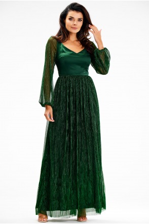 Sukienka A626 - Kolor/wzór: Zielony
