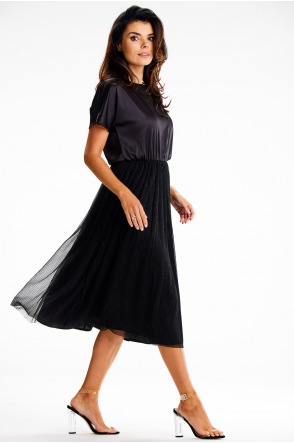 Sukienka A627 - Kolor/wzór: Czarny
