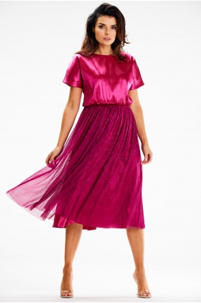 Sukienka A627 - Kolor/wzór: Fuksja