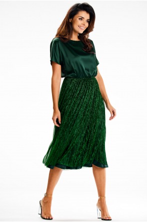 Sukienka A627 - Kolor/wzór: Zielony