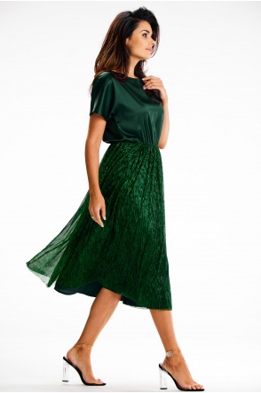 Sukienka A627 - Kolor/wzór: Zielony