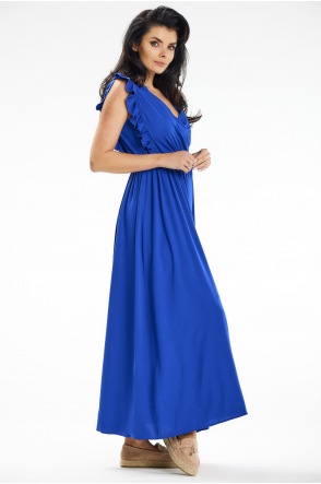 Sukienka A638 - Kolor/wzór: Niebieski
