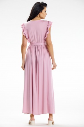 Sukienka A638 - Kolor/wzór: Brudny róż