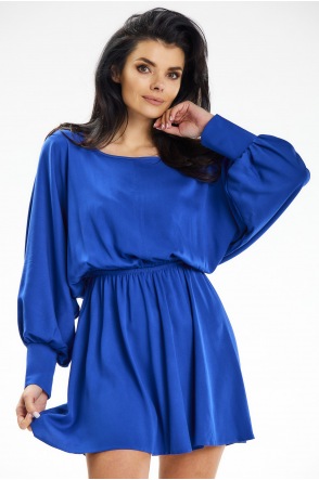 Sukienka A640 - Kolor/wzór: Niebieski