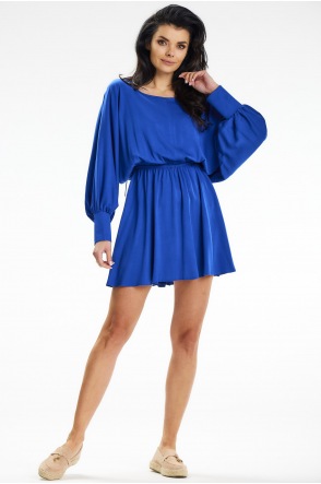 Sukienka A640 - Kolor/wzór: Niebieski