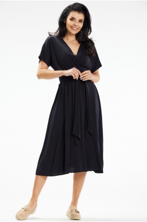 Sukienka A642 - Kolor/wzór: Czarny