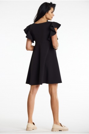 Sukienka A643 - Kolor/wzór: Czarny