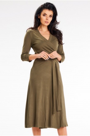Sukienka A653 - Kolor/wzór: Khaki