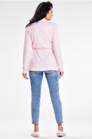 Sweter A655 - Kolor/wzór: Pudrowy róż