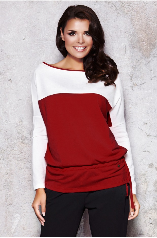 Sweter M015 - Kolor/wzór: Bordo
