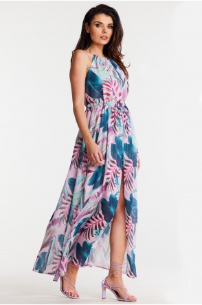 Sukienka A506 - Kolor/wzór: Tropikalny