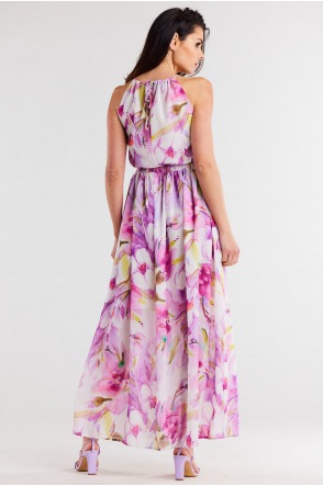 Sukienka A506 - Kolor/wzór: Fioletowy