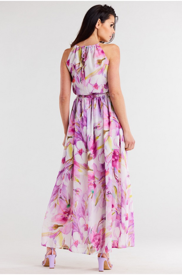 Sukienka A506 - Kolor/wzór: Fioletowy - dół