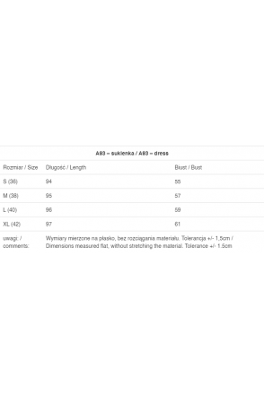 Sukienka A093 - Kolor/wzór: Grafit