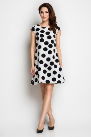 Sukienka A099 - Kolor/wzór: Biały