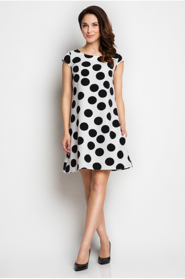 Sukienka A099 - Kolor/wzór: Biały