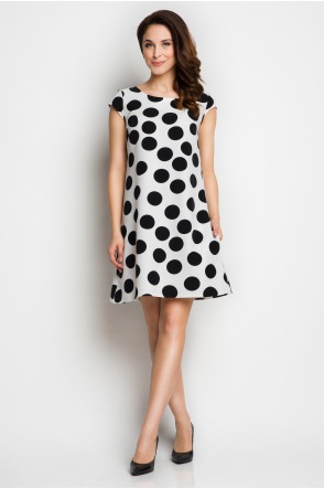 Sukienka A099 - Kolor/wzór: Biały