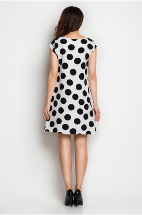 Sukienka A099 - Kolor/wzór: Biały