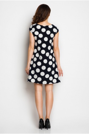 Sukienka A099 - Kolor/wzór: Granat