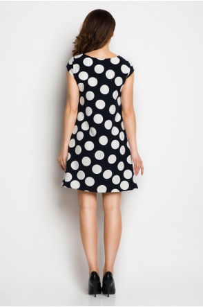 Sukienka A099 - Kolor/wzór: Granat