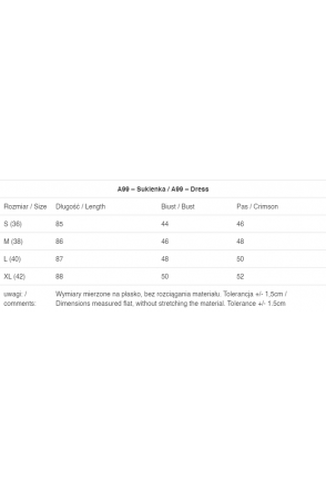 Sukienka A099 - Kolor/wzór: Granat