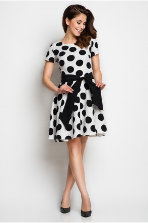 Sukienka A103 - Kolor/wzór: Biały