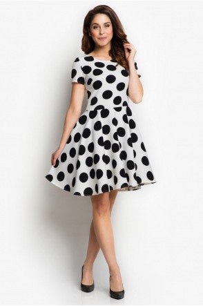 Sukienka A103 - Kolor/wzór: Biały